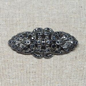 Vintage marcasite art deco brooch